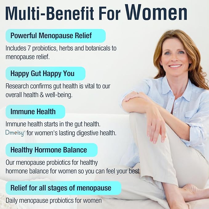 120 Billion CFU Probiotic - Menopause Support Probiotics for Women Natural Menopause Probiotic Supplement for Hot Flashes Night Sweats Mood Swings Hormone Balance Gut &amp Immune Health- 120 Caps