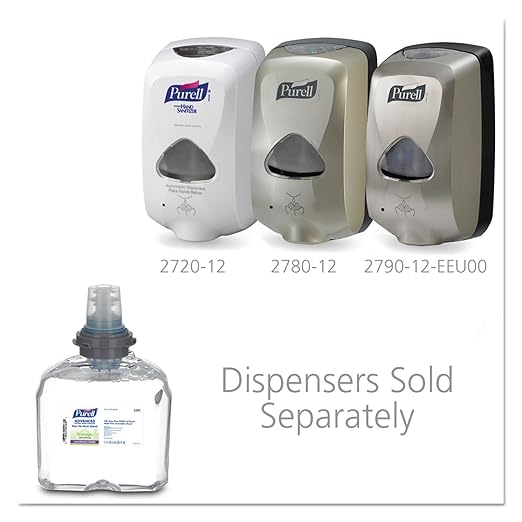Purell 539102CT TFX Green Certified Instant Hand Sanitizer Foam Refill 1200mL Clear (Pack of 2)