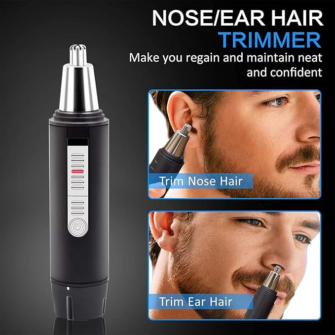 Ear and Nose Hair Trimmer for Men Professional USB Rechargeable Nostril Nasal Hair Cleaning System Lightweight Waterproof Nose Hair Clippers for Women