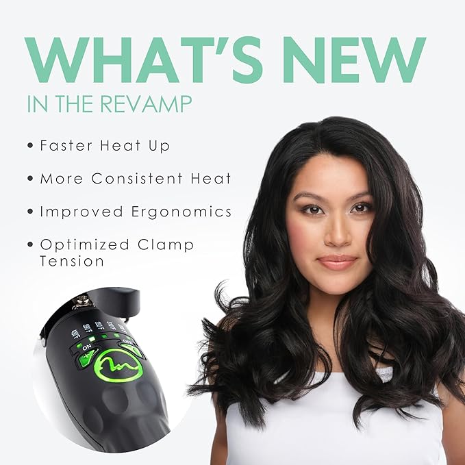 MINT REVAMP X-Long Curling Iron – 1.25 Inch | Updated Design with Faster Heat Optimized Clamp Tension &amp Improved Comfort