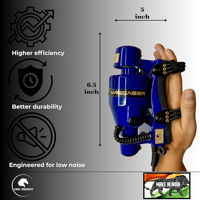 Full Body Corded Massager for Barbers Electric Powerful Double Speed Muscle Relaxer with Floating Head Action for Pain Relief &amp Circulation (Blue)