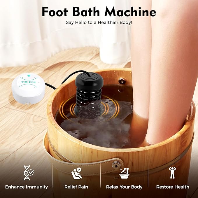 Portable Ionic Detox Foot Bath Machine Ion Foot Spa Cleanser Ionic Foot Bath Detox Machine with Bag for Home Use Beauty Club Salon Regain Health &amp Vitality