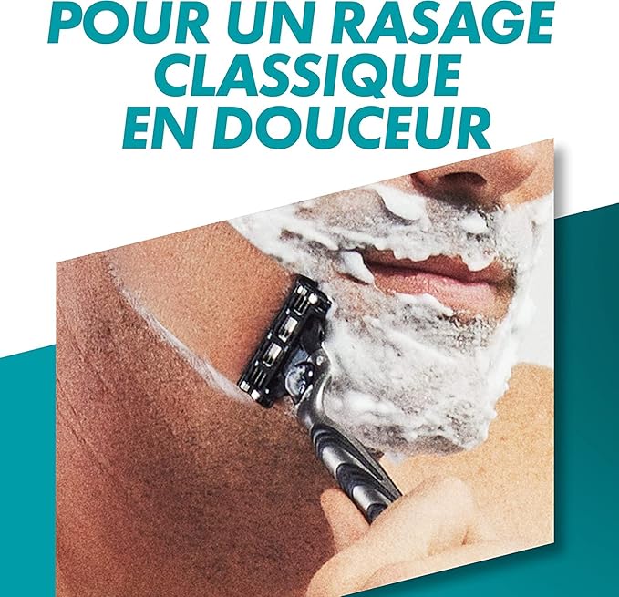 Gillette Mach3 Rasoir Pour Homme Rasoir À 3 Lames 1 Manche 7 Recharges De Lames Avec Manche En Acier Inoxydable