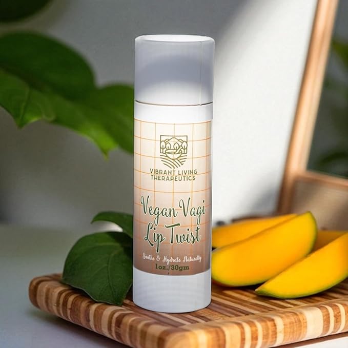 Vegan VagiLipTwist Menopause Balm by VLT| Hormone-Free Beeswax-Free External Vaginal Moisturizer for Menopause Dryness| Plant-Based Intimate Balm| Eco-Friendly Paper Push-Up Tube|