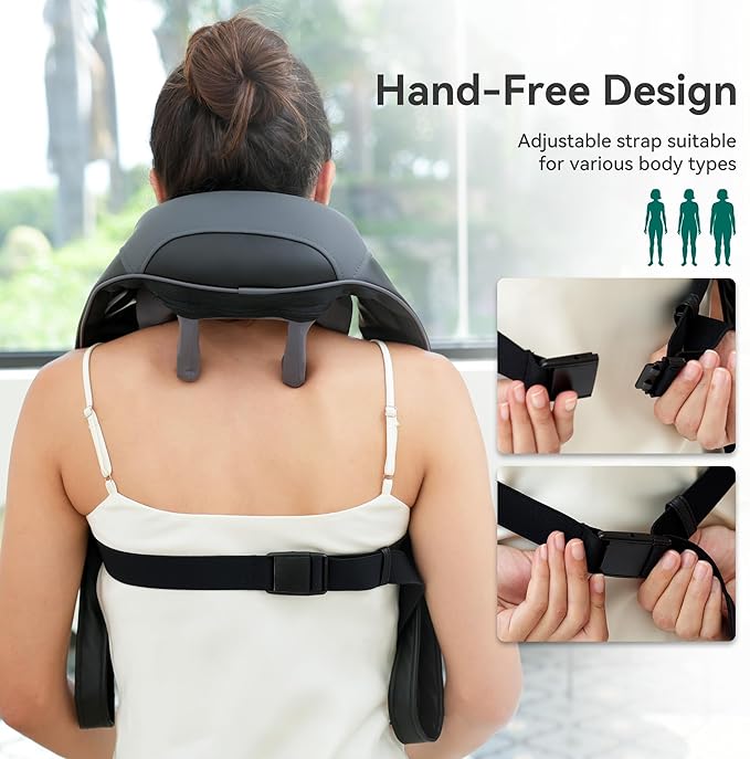 Snailax Cordless Neck Massager &amp Foot Spa Bath Massager