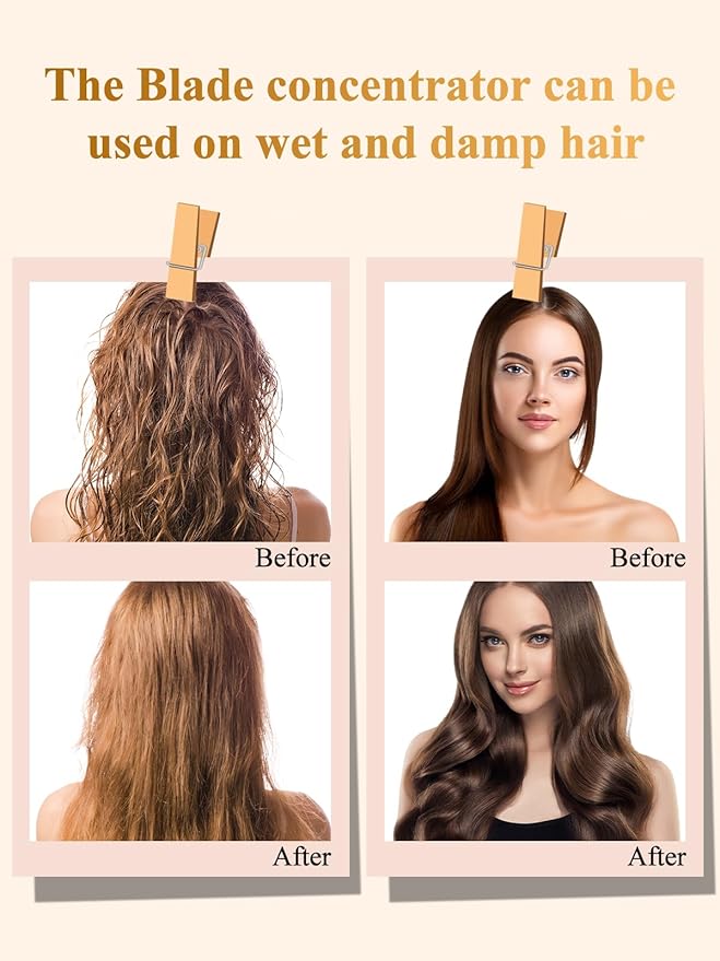 Small Round Volumizng Brush and Blade Concentrator Attachment for Dyson Airwrap HS01 HS05 HS08 for a Smooth More Aligned Finish and Defined Bouncy Curls
