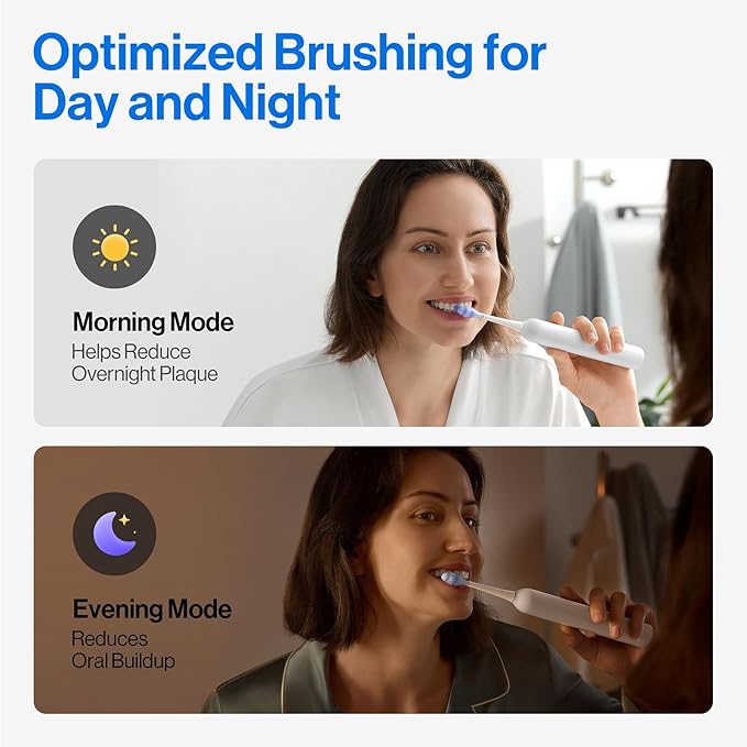 【5-in-1 Bundle】 usmile C10 Portable Water Flosser Blue Y20 PRO AI Smart Electric Toothbrush White Standard Nozzles Replacement Brush Heads &amp Travel Case – Complete Oral Care Set for Home &amp