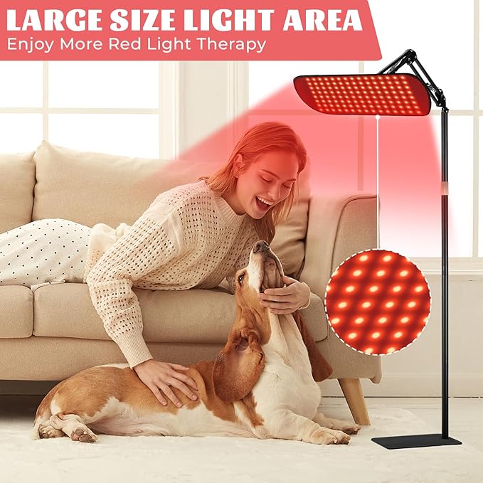 135 Red Light Therapy for Face and Body Multifunction Red Light Therapy with Stand Dual Different LEDs(660nm&amp 850nm) Light with Belt and Stand