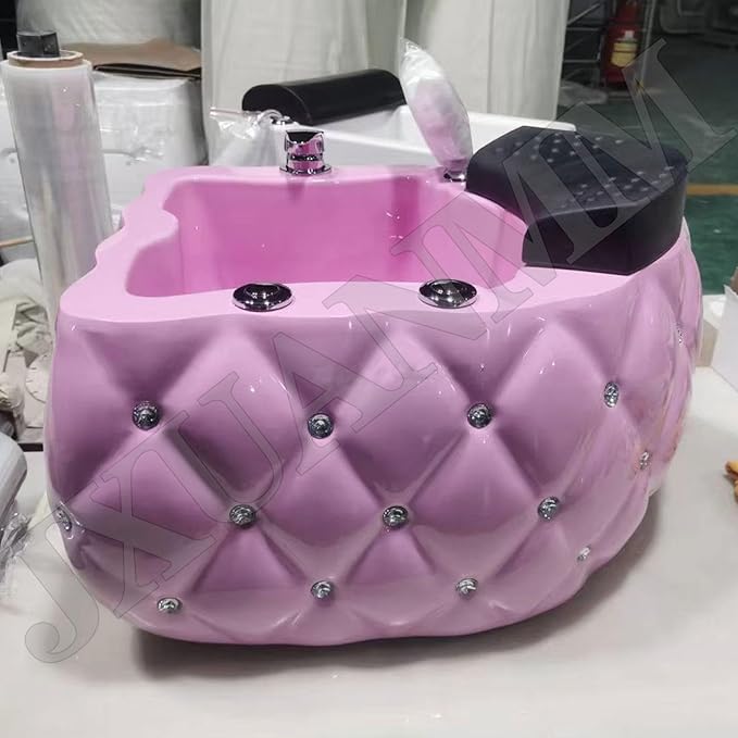 Pedicure Foot SpaAcrylic Massage FootbathPortable Bathtub Pedicure BowlFoot spa with Heat and Massage and Colorful Lamp Jetswith Automatic Drain PumpLarge Size Soak Tub Bath M