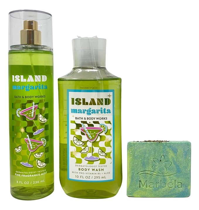 Bath &amp Body Works Island Margarita Fine Fragrance Mist and Body Wash with a Fresh Forest Bar Soap