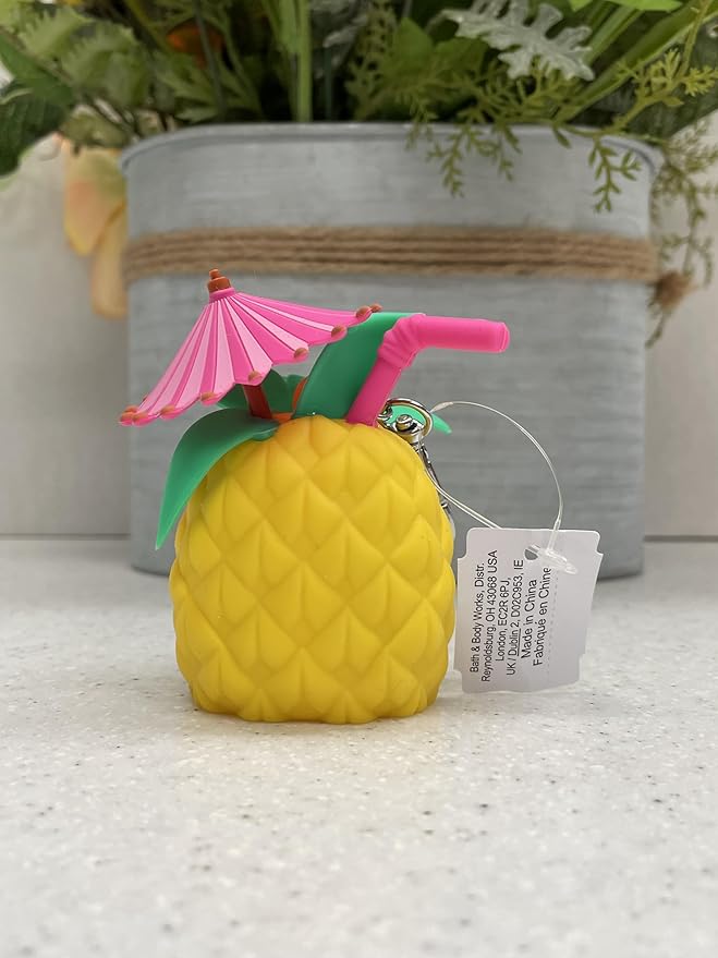 Bath Body Works Hand Sanitizer Holder Pineapple Drink 1 Count (Pack of 1)