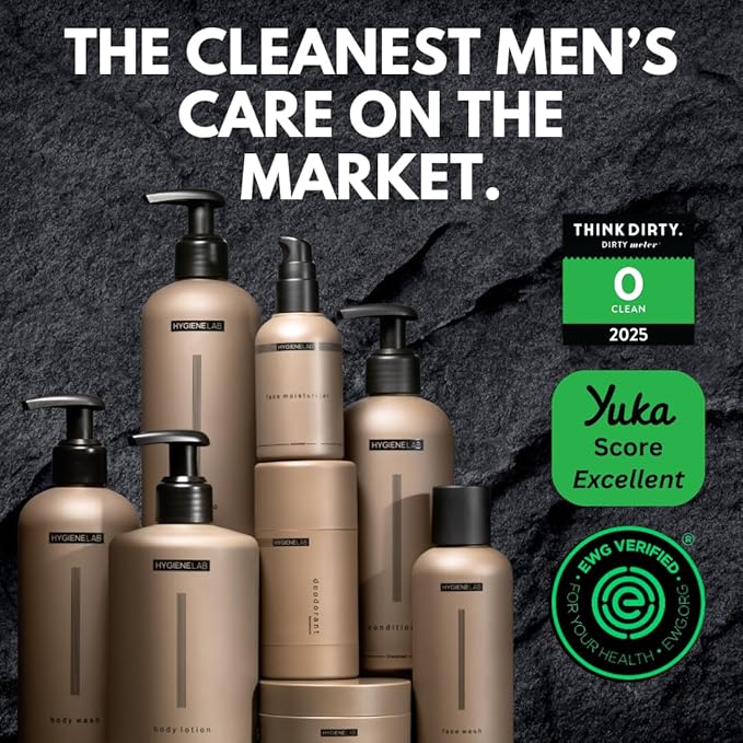 HygieneLab Men’s Deodorant – Aluminum-Free 24-Hour+ Odor Protection EWG Verified Smooth Glide Application Powered by Essential Oils Premium Sandalwood Scent