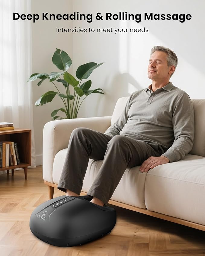 COMFIER Large Shiatsu Foot Massager with HeatSize Up to 15FSA Eligible Items &amp HSA StoreElectric Feet Massager for Plantar FasciitisNeuropathyFoot WarmerGifts for Women Men