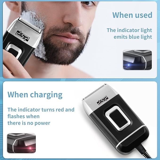 DSP® Bald Head Shaver for Men Bald Shaver for Men Waterproof Razor for Shaving Electric Cordless Rechargeable Black