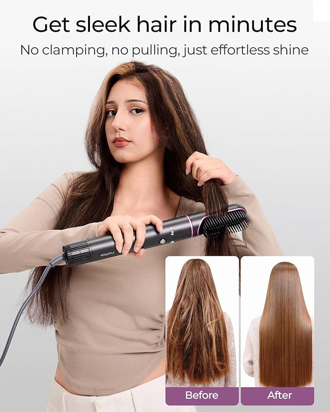 Family Essential Hair Dryer Bundle – Ultra-Light AI Smart Blow Dryer + 5-in-1 Automatic Airwrap Styler for Effortless Styling and Fast Drying