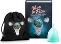 Reusable Menstrual Cup -100% Medical Grade Silicone - No Metals or Toxins - Soft &amp Comfortable Period Care - Leak Free - 10 Hours of Protection -Size B-Minted