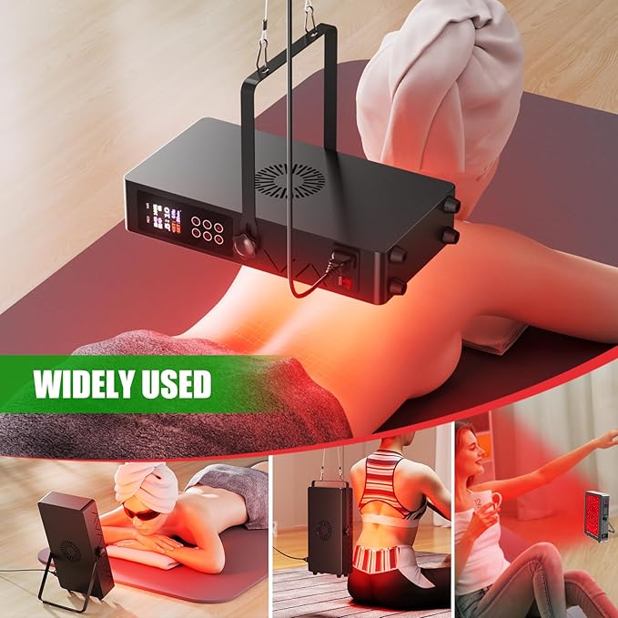 Red Light Lamp with Protective Glasses 100W Near Infrared Light 660nm 850nm High Power Panel 7 Time Settings 5 Brightness 3 Light Modes