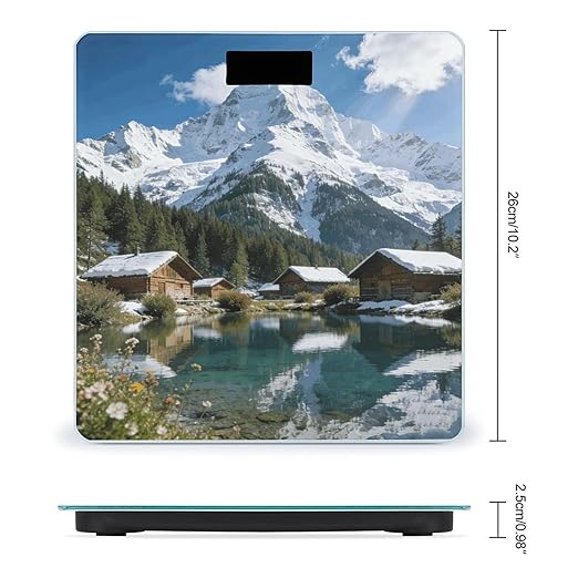 Mountain Life Smart Scale for Body Weight Digital Bathroom Scale Toughened Glass Weight Scale with Large LCD Backlight Display High Precision Scales Weighing Machine