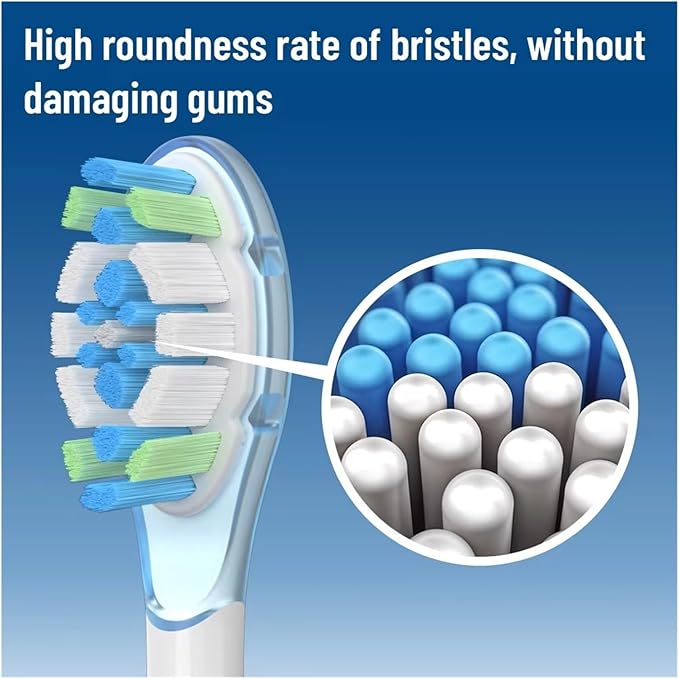 8pcs Replacement Tooth Brush HeadsCompatible for MES610/MES609 Toothbrush Bristle Nozzles