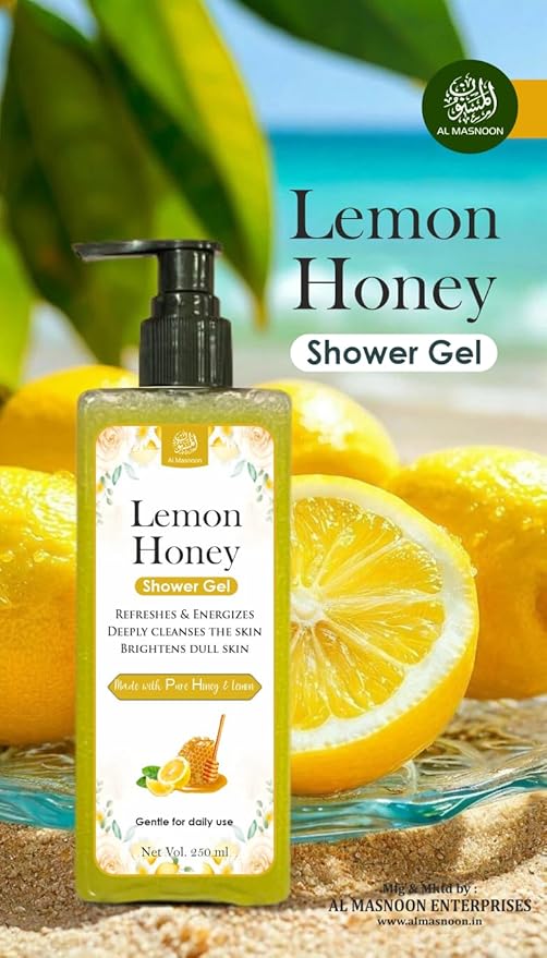 Lemon Honey Shower Gel � 250ml | Refreshing &amp Energizing Body Wash Made with Pure Honey &amp Natural Lemon Extract | Gently Cleanses Hydrates &amp Revives Skin |