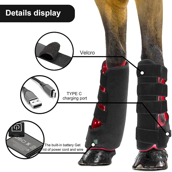 Red Light Therapy for Horses Red Light Horse Leg Therapeutic Instrument 850nm Infrared ＆ 660nm Pet Horse Leg Physiotherapy