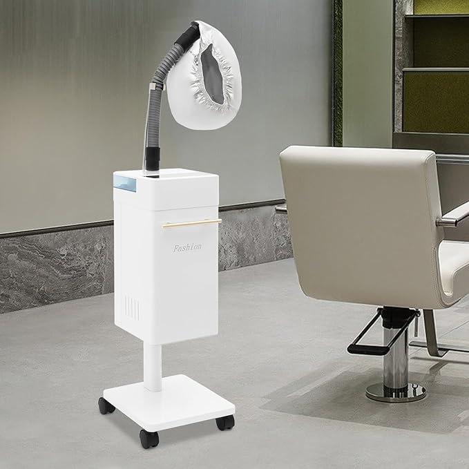 Standing Hair Steamer Professional Ozone Nano Steam Treatment with with External Water Tank Steam Cap for Salon &amp Home Hair Care
