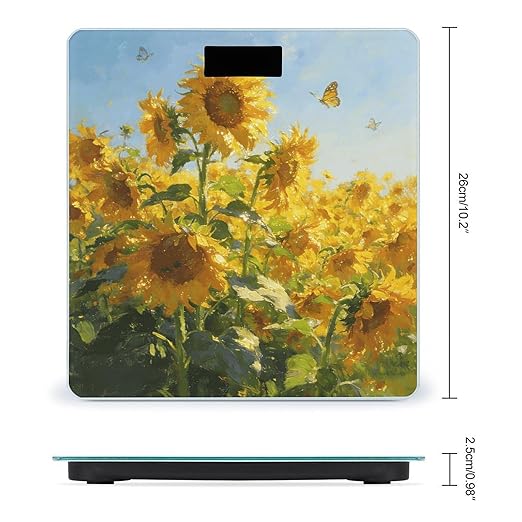 Floralsea Smart Scale for Body Weight Digital Bathroom Scale Toughened Glass Weight Scale with Large LCD Backlight Display High Precision Scales Weighing Machine