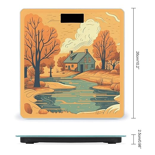 River in Front of House Smart Scale for Body Weight Accurate Bathroom Scale with LED Display Digital Weight Scales Weighing Machine High Precision Scales for Bath Home