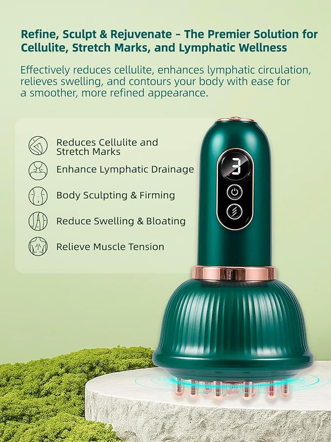 DiDEER Lymphatic Drainage Massager &amp Anti Cellulite Massage Tool Reduce Stretch Marks &amp Cellulitefor Legs Arms &amp Belly Body Sculpting Machine with Microcurrent Light Heat &amp Vibra