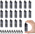 20 Pack Nose Hair Trimmer for Men and Women USB Rechargeable with Digital Display Nose and Ear Trimmer for Men Dual Edge Rotating Blades Easy Clean Detachable Head Compact and Travel Friendly
