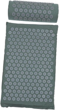 Acupoint Massage Mat and Pillow Set with Carrying Bag Grey Acupressure Massage Mat for Body Relaxation and Neck Back Relief Suitable for Yoga and Health Care