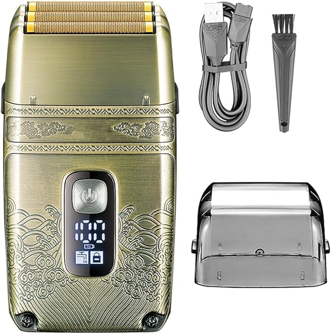 Head Shavers for Bald Men Electric Shaver Professional Shaver Metal Beard Trimmer Titanium Blade Triple Foil Shaver for Bald Head LED Display