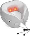 Electric Neck MassagerPortable Travel Pillow with Massage and HeatRechargeable vibrating Neck Pillow MassagerPerfect for Pain Relief at HomeOfficeTravelFathers Day Gift Ideas from Daughter Son