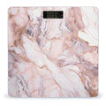 Pink White Marble PatternScale for Body Weight with LCD High Precision Weighing Scales Fashion Sturdy Tempered Glass Weight Scales Easy-to-Read Digital Bathroom Scale for Daily 400lb