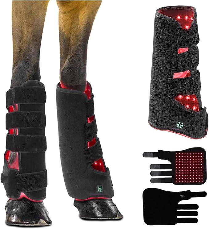 LED Red Light Therapy Device 660nm 850nm Near Infrared Therapy 2024 Portable Wireless LED Light Therapy for Horse Leg Pain Muscle Recovery
