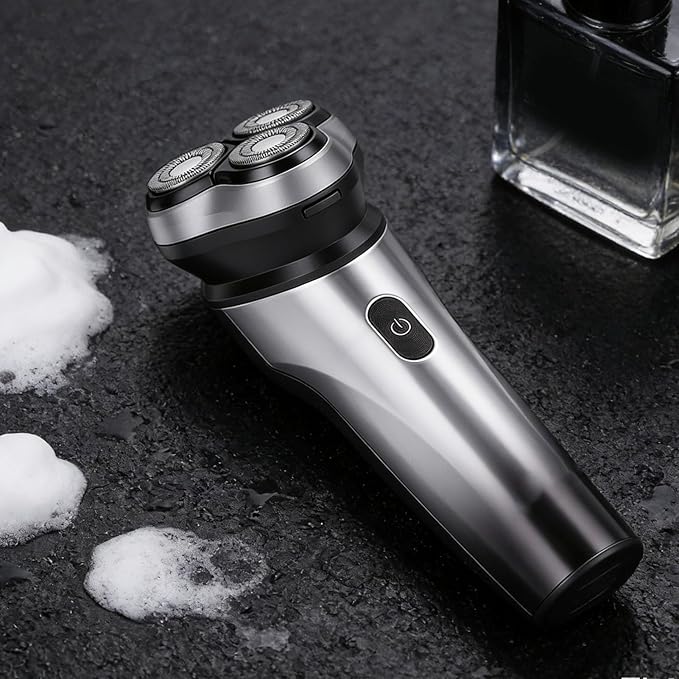 Electric Beard Trimmer Cordless Groomer with USB Rechargeable Lithium Ion Battery Interchangeable Heads for Men's Grooming