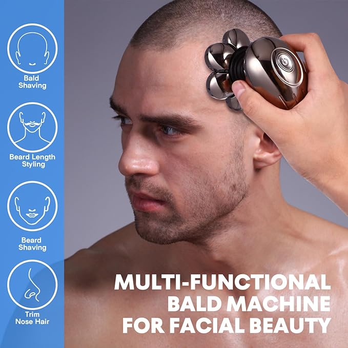 Beaupretty Beard Kit for Men Electric Shaver Razor Face and Head Trimmer Hair Removal Machine Nose Hair Trimmer Portable Rustproof Stainless Steel