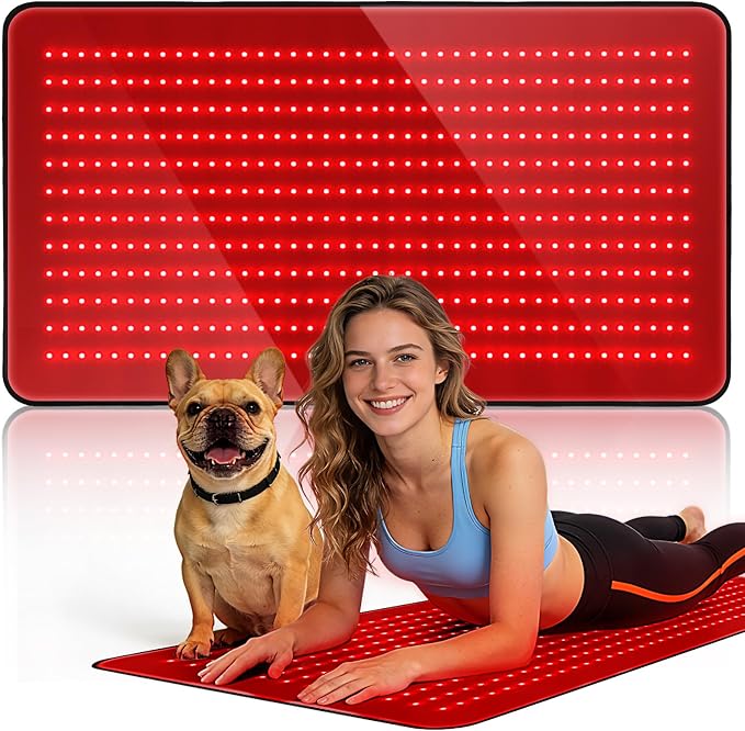 Full Body Red Light Therapy Mat with 640 LEDs 3-in-1 660nm &amp 850nm TPU Infrared Light Blanket 38 x 23.6 Foldable Therapy Pad with Timer Controller Pulse Modes for Home Use 48W