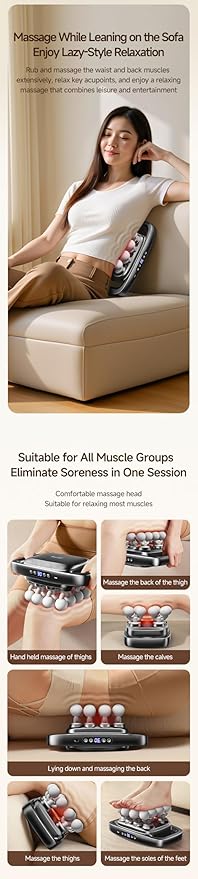 16 Head Massage Gun Deep Tissue - 2026 Upgrade Percussion Massager with 3 Modes &amp 30 IntensitiesQuiet Muscle Massage Gun for BackShoulders Legs Foot Body Muscle Pain Relief Ideal Gifts