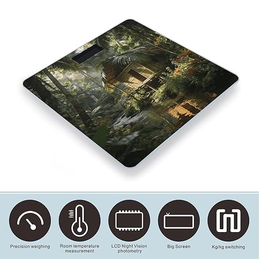 Forest House Smart Scale for Body Weight Digital Bathroom Scale Toughened Glass Weight Scale with Large LCD Backlight Display High Precision Scales Weighing Machine