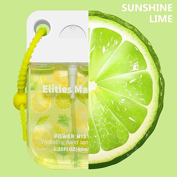 Hand Sanitizer Spray 5Pack Spray Hand Sanitizer Travel Size With Keychain Scented Power Mist Teen Girl Gifts1.35FL.OZ(WatermelonLemonStraberryCitrusOcean