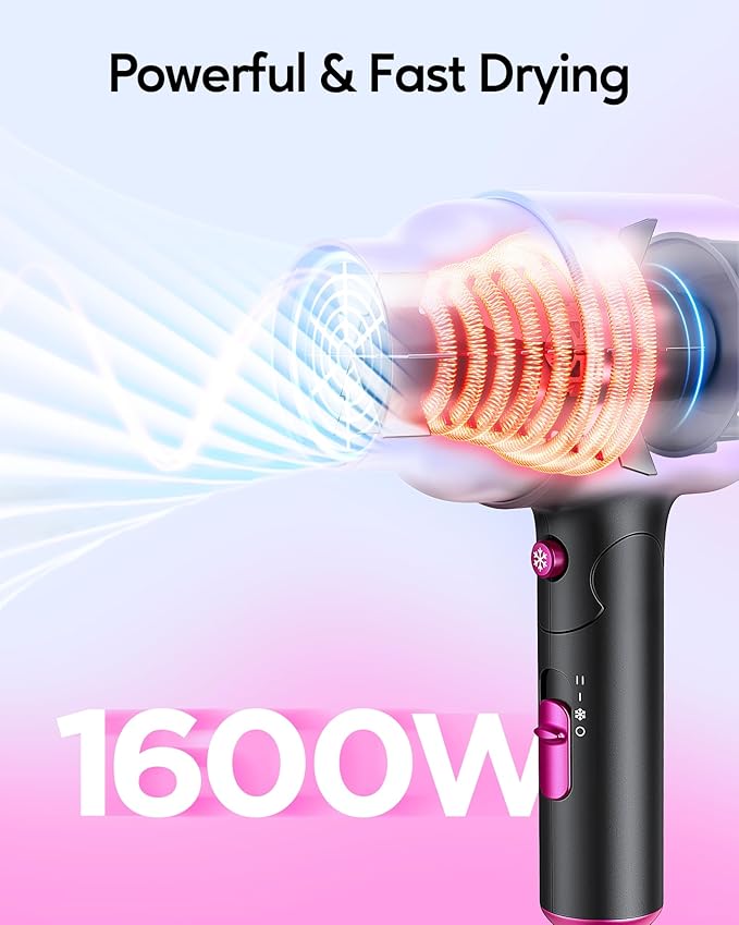 Wavytalk Foldable Hair Dryer and Heat protectant Spray for Hair 1.69 Fl Oz