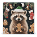 Christmas Raccoon Scale for Body Weight Sturdy Tempered Glass Weighing Scales with LCD Display Accurate Digital Bathroom Scale Convenient Body Fat Smart Scales Easy Read
