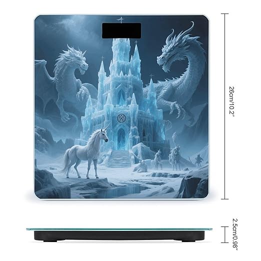 Cold Castle Weight Scale Large Digital Bathroom Scales with Bright LED Display Non Slip Digital Scale and Step On Fashion Weighing Machine for Body