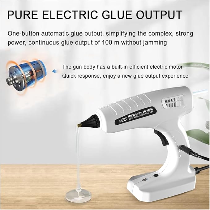 Hot Glue Gun Kit with Sticks Fast Preheating Hot Melt Glue Gun and Sticks Set Heavy Duty Glue gunSmart Reflux Design 3mm Glue Hole Diameter