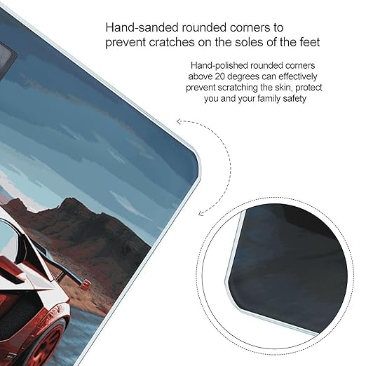 Red Race Car Bathroom Scale for Body Weight LCD Display Digital Bathroom Scale Tempered Glass Bathroom Weight Scales Fashion Smart Scales for Home Bedroom 400 Lb