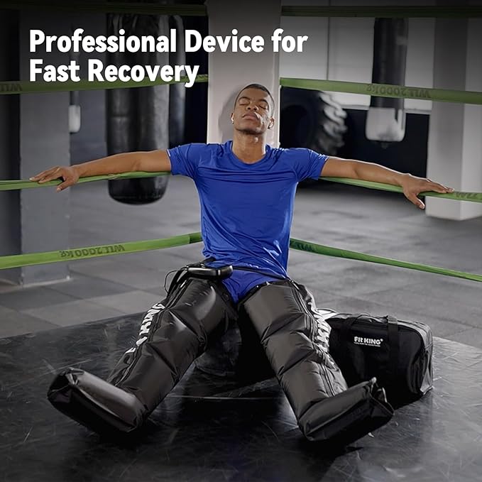FIT KING Air Compression Recovery SystemDynamic Pressure for Circulation Improvement and Fast RecoverySequential Massage Boots for Athletes (Medium)