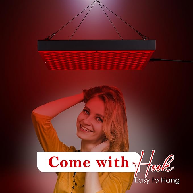 LED Red Light Therapy Panel for Face &amp Body - 45W Device with Deep 660nm &amp Near Infrared 850nm &amp Adjustable Hanger Skin Care Beauty Hair Growth Natural Pain Relief for Muscle &amp Join