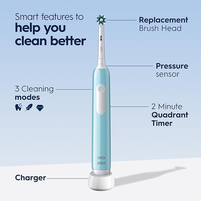 Oral-B Pro 1000 CrossAction Electric Toothbrush Green