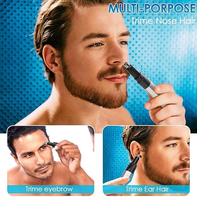Ear and Nose Hair Trimmer Professional Painless Electric Nose and Ear Hair Remover for Men Women Facial Hair Trimmer Shaver Clipper Removal Dual-Edge Stainless Steel Blades Mute Motor Easy t
